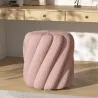 Sheep Leather Round Ottoman