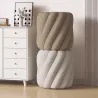 Sheep Leather Round Ottoman