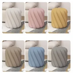 Sheep Leather Round Ottoman