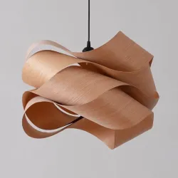 Minimalist Veneer Wood Chandelier