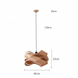 Minimalist Veneer Wood Chandelier