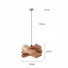 Minimalist Veneer Wood Chandelier