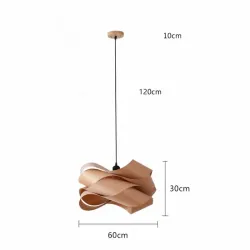 Minimalist Veneer Wood Chandelier