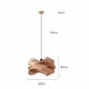 Minimalist Veneer Wood Chandelier