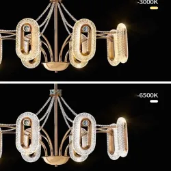 Crystal Shell Luxe Chandelier