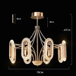 Crystal Shell Luxe Chandelier