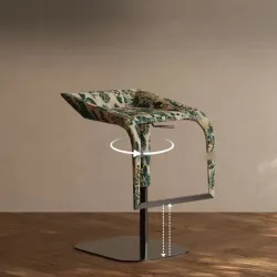 Monte Luxe – Italian Mountain Bar Chair with Premium Fabric Seat