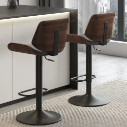 Nordic Leather Bar Stool