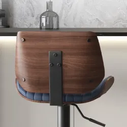 Nordic Leather Bar Stool