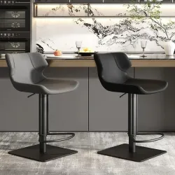ArcticLight Leather Bar Chair