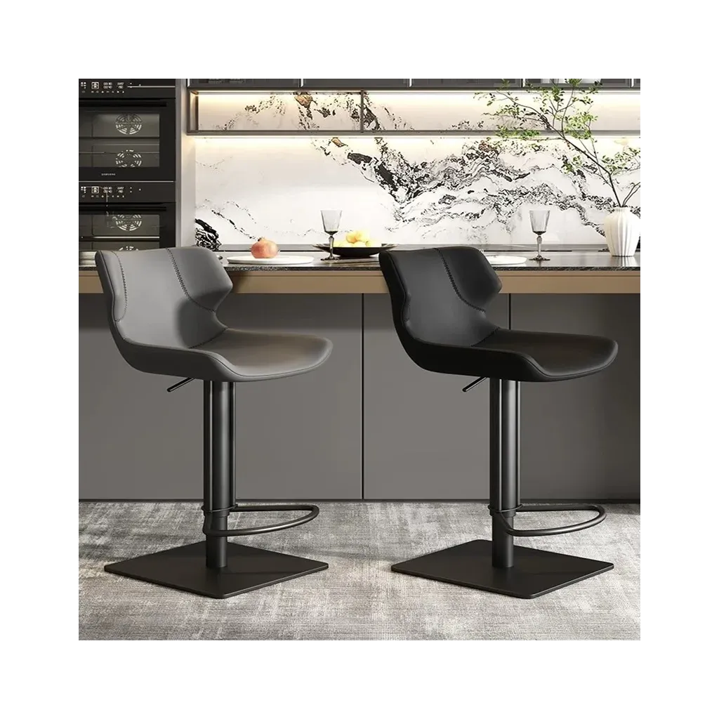 ArcticLight Leather Bar Chair