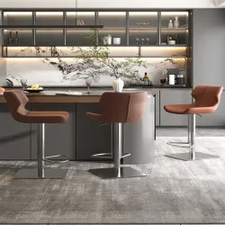 ArcticLight Leather Bar Chair