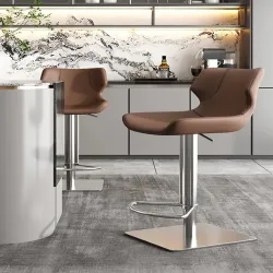 ArcticLight Leather Bar Chair