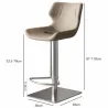 ArcticLight Leather Bar Chair