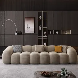Retro Italian Minimalist Fabric Sofa