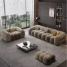 Retro Italian Minimalist Fabric Sofa