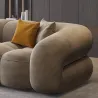 Retro Italian Minimalist Fabric Sofa