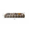 Retro Italian Minimalist Fabric Sofa