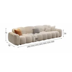 Luxury Straight Fabric Sofa