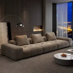 Italian Minimalist Straight Sofa