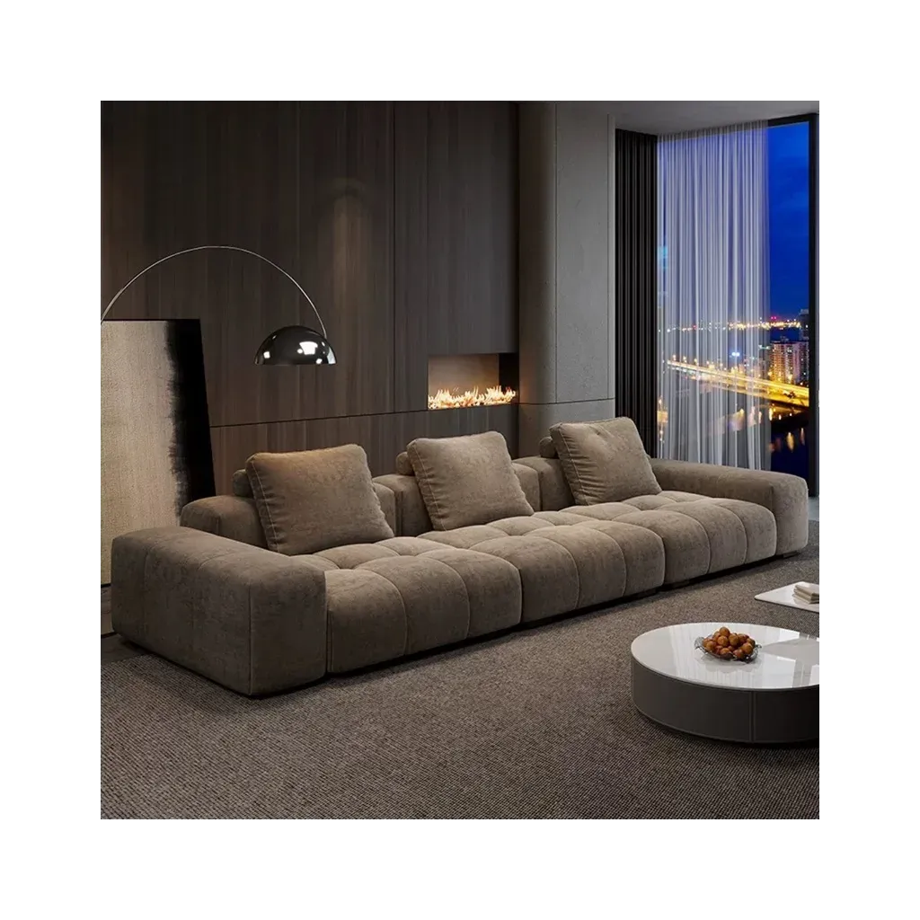 Italian Minimalist Straight Sofa