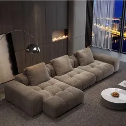 Italian Minimalist Straight Sofa