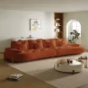 Marshmallow Velvet Curved Sofa