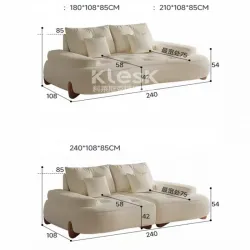 Marshmallow Velvet Curved Sofa