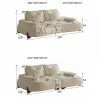Marshmallow Velvet Curved Sofa
